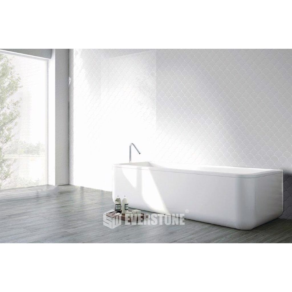 Polar White Ceramic Mosaics per sheet